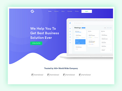 Saas Landing Page Design agency app landing page business clean creative illustration landing page modern saas software startup ui vector