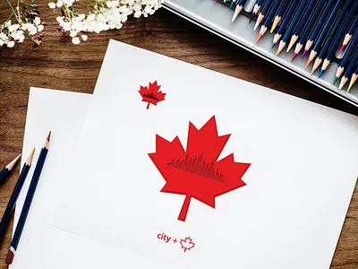 Embossed Maple Leaf branding business logo business logo design city logo clean construction logo design flat icon identity illustration illustrator lettering logo logo for sale logodesign minimal type typography vector