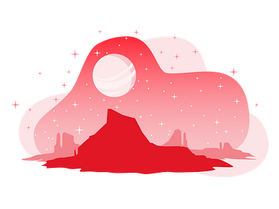 Landing Illustration design illustration planet vector web
