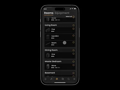 Sonos App Exploration app cards configure figma ios iphone mobile music navigation product prototype select setup sonos sound system speakers tabs ui ux wireframing