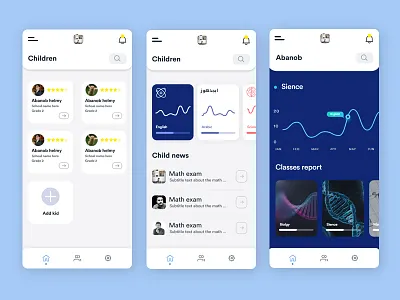 Education Screen adobexd appdesign branding chart app design education app illustration muzli ui ui education uidesign ux vector
