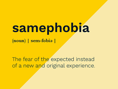 Samephobia boring creation digital digitalemotions fear new word original phobia rut same word