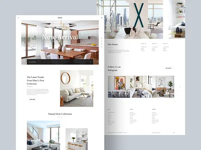 Furniture Website Design branding design flat logo typography ui ux web 插图