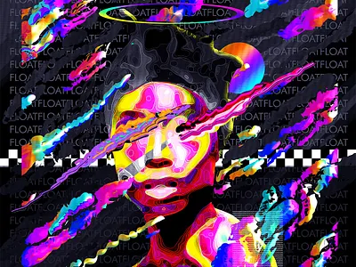 Abstract Poster Behance Livestream abstract abstract art adobe artwork behance behance project chromatic colorful cyberpunk design everyday art everydays gradient iridescent klarens livestream poster poster art retro vaporwave