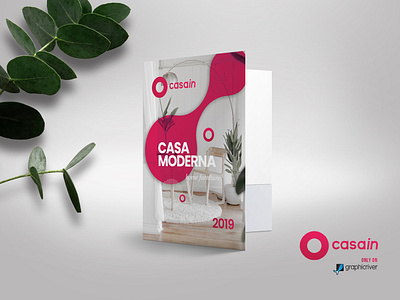 Presentation Folder CasaIn branding casa clean corporate creative decorate decoration design folder furniture graphic home lifestyle modern nature photoshop presentation print print ready professional