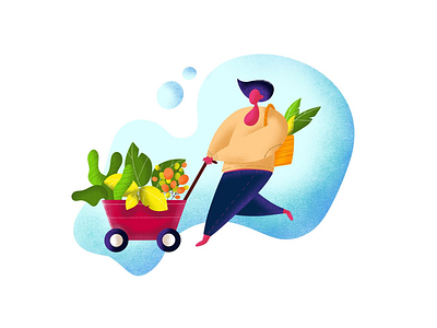 Go Green animals characterdesign earth gogreen happiness illustration man people plant vegetarian