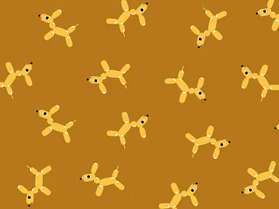 Perro globo balloon dog illustration pattern