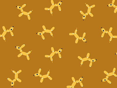 Perro globo balloon dog illustration pattern