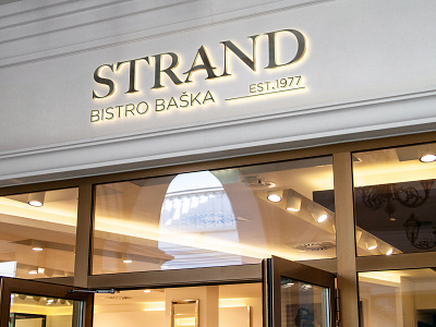 Strand restaurant // Sign brand identity branding design logo sign