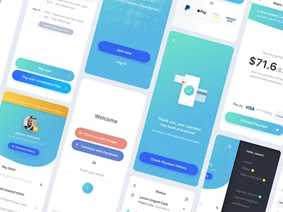 Insurance Payment App adobexd app blue icon illustration insurance iphonex mobile payment profile sketchapp ui ux
