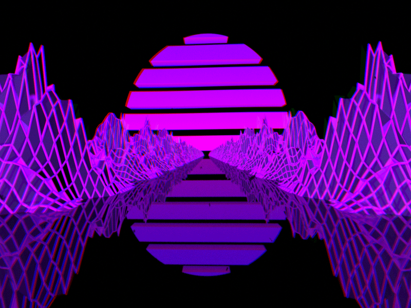 80's Nostalgia 3d 3d animation 3d modeling 80s after effects animation c4d cinema 4d cinema4d cinematic design glitch loop motion design motion graphics mountains retro