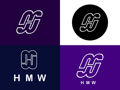 Logo ideas for letter HMW branding business logo clean flat identity logo logodesign logos logotype minimal typography
