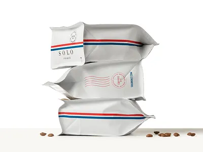 Solo Roast Coffee Packaging Design art direction bag brand identity branding chicago coffee cpg design agency design womb drink food and beverage food photography identity logo nicole lafave package design packaging design pouch product photography