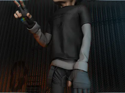 Comic Book Max (closeup #01) 3d 3d model animation blender c4d character design illustration isometric low poly person spiderman spiderverse videogame vr