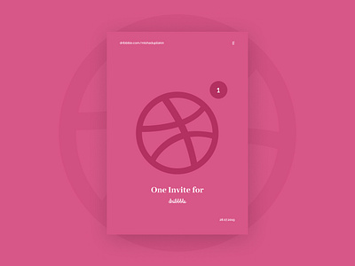 Dribbble Invite design desktop dribbble illustration invite minimal typography ui ux vector web