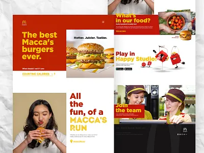 McDonalds homepage concept design homepage interface mcdonalds