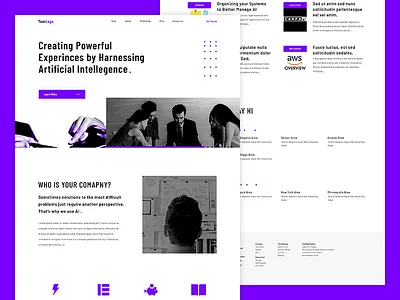 Corporate Website Template design footer informational landing page ui web web design