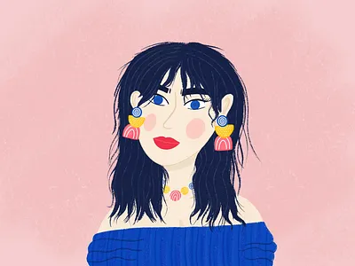 Fun with Faces design fashion illustration shoulder top skillshare texture woman