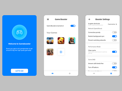Game Speed Booster android app app design ui ux