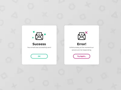 Daily UI - #011 Flash Message(Success/Eorror） dailyui dailyui011 error flash message mail success webdesign