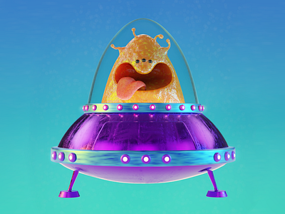 Alien 3d 3d ilustration 3d modeling blender blender3d character design design digitalart happy illustration render