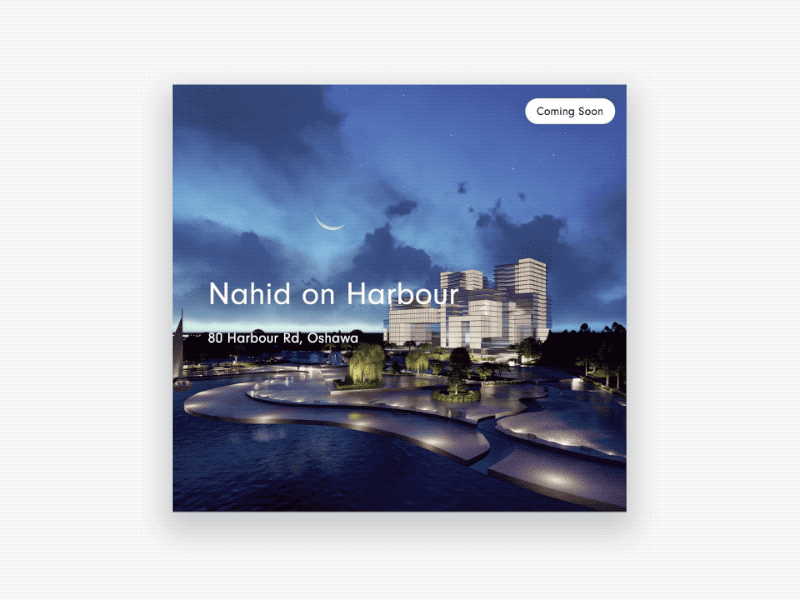 Day/Night Card animation development realestate uidesign