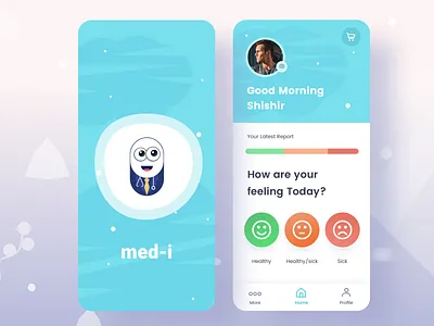 Med-i App I Splash Home and Logo app dashboard cart dashboard feeling health app health website home page illustraion ios app logodesign medical medical care medical ios app medicine app minimal sketch splash page splashscreen statistics user profile
