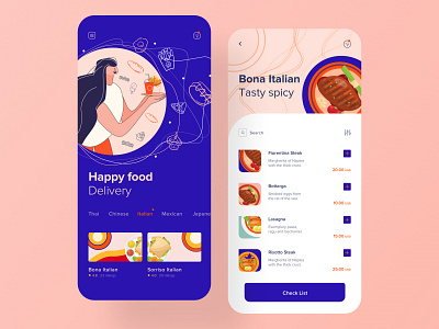 Food Delivery App app burger cafe card cart clean cook delivery design food app food delivery app grocery illustration ios list mobile app design order restaurant search ui ux