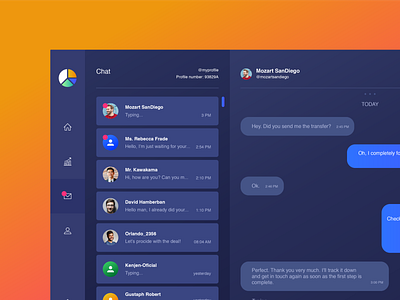 Dark Dashboard | Messages dash dashboard flat flat design ui ux website