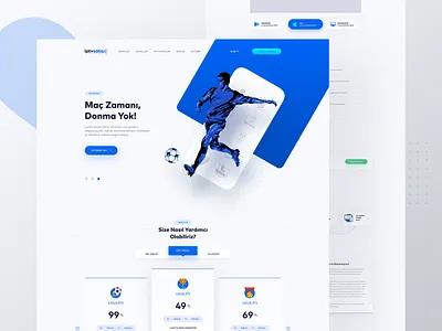 IPTV Landing Page blue and black iptv landing page television tv landing page ui ux web design