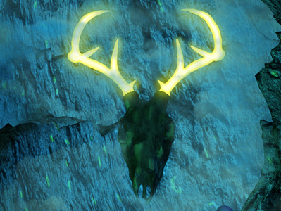 XX- The Judgement 3d cave cavern deer judgement surrealism tarot