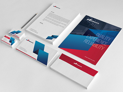 Corporate Branding architect branding buildings business card clean corporate corporate branding creative envelopes folder graphic identity modern photoshop presentation print print ready professional red renovate