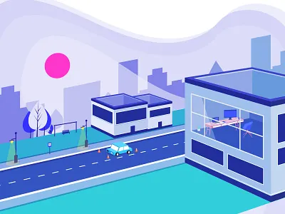 illustrations artwork digital art illustration perspective mockup road view roadsene sketch