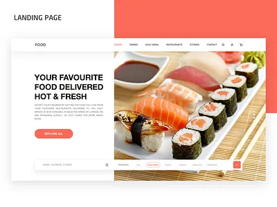 Food website design animation app brand branding character clean design flat graphic design identity illustration illustrator logo minimal typography vector web website 插图 设计