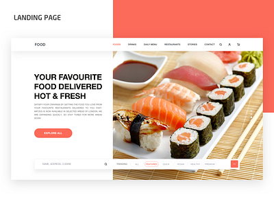 Food website design animation app brand branding character clean design flat graphic design identity illustration illustrator logo minimal typography vector web website 插图 设计