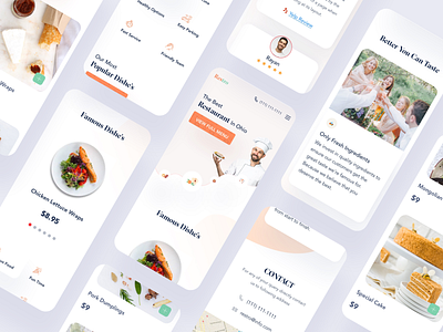 Restaurant Web UI Responsive Version clean color creative minimal mobile mobile app mobile mockup mobileapp mobileresponsive mobileui phone responsive restaurant restaurantweb uidesign uiux user interface ux web design