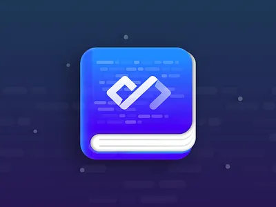 The book of code branding daily design icon illustration logo minimal vector