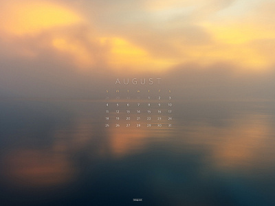 August 2019 4k calendar download photograph sunset wallpaper