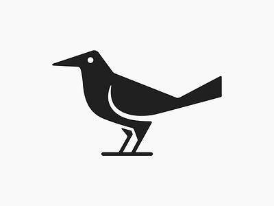 Crow / Raven bird black black and white brand brand identity branding crow drawing grayscale icon illustration illustrations logo logo design mark monochrome raven saas symbol wings