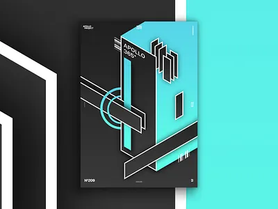 Rounded Edges #3 Poster #209 challenge conception creation creativity design challenge design experiment digital art graphic design graphic designer inspiration isometric design isometry photoshop poster poster art poster creation poster design process speed art