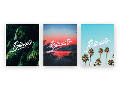 Bellacoso brushpen calligraphy colors details lettering procreate textures