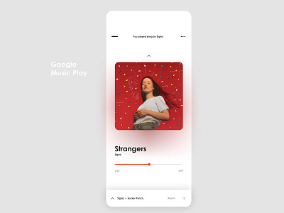 Google Music Play app design google design music music player ui ux