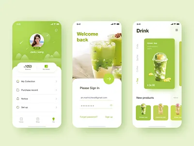 Drink Personal Center app design icon illustration ui