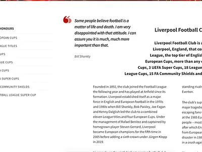 Liverpool FC blockquote clean css liverpool red shapes white