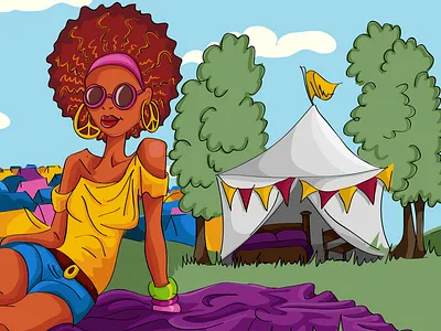 Ticketmaster Festival Quiz (Characters) campaign design festival graphic design illustration marketing quiz summer