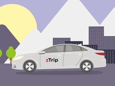 zTrip vector illustration brand design brand designer brand development branding business card design car car illustration card design cartoon illustration design illustration illustrator print design print designer rideshare transportation design vector vehicle design vehicles ztrip