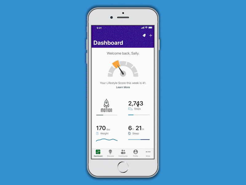 Health App Steps Interaction adobexd animation app design interaction mobile app ui