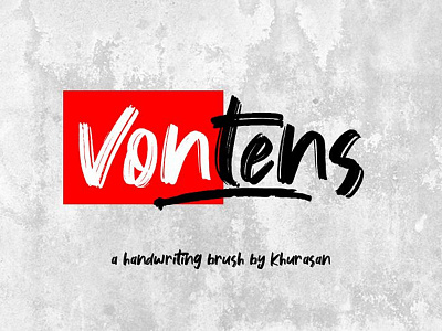 Vontens Free Brush Font design font font design font family fonts free font free fonts free typeface freebie freebies typeface typography