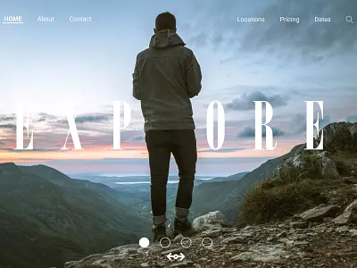 Hiking Booking Website elegant explore hiking minimal mountains responsive responsive website travel webdesign webdesigner website website concept websites