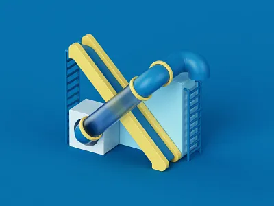 X 36 days of type 3d abstract c4d color fun isometric letter plastic